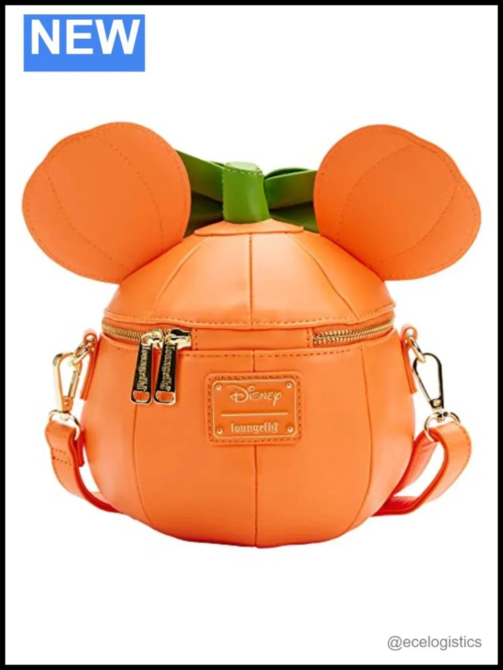 Loungefly Minnie Mouse Glow in the Dark Pumpkin Crossbody Bag Faux Leather